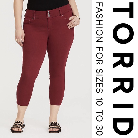 torrid Denim - ❌SOLD❌ Torrid Cropped Jegging – Red Wash